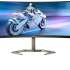 34" Монитор Philips Evnia 5000 34M1C5500VA,  3440x1440,  VA,  165Гц,  2хHDMI,  2хDP,  изогнутый, черный и серый [34m1c5500va (00/01)]